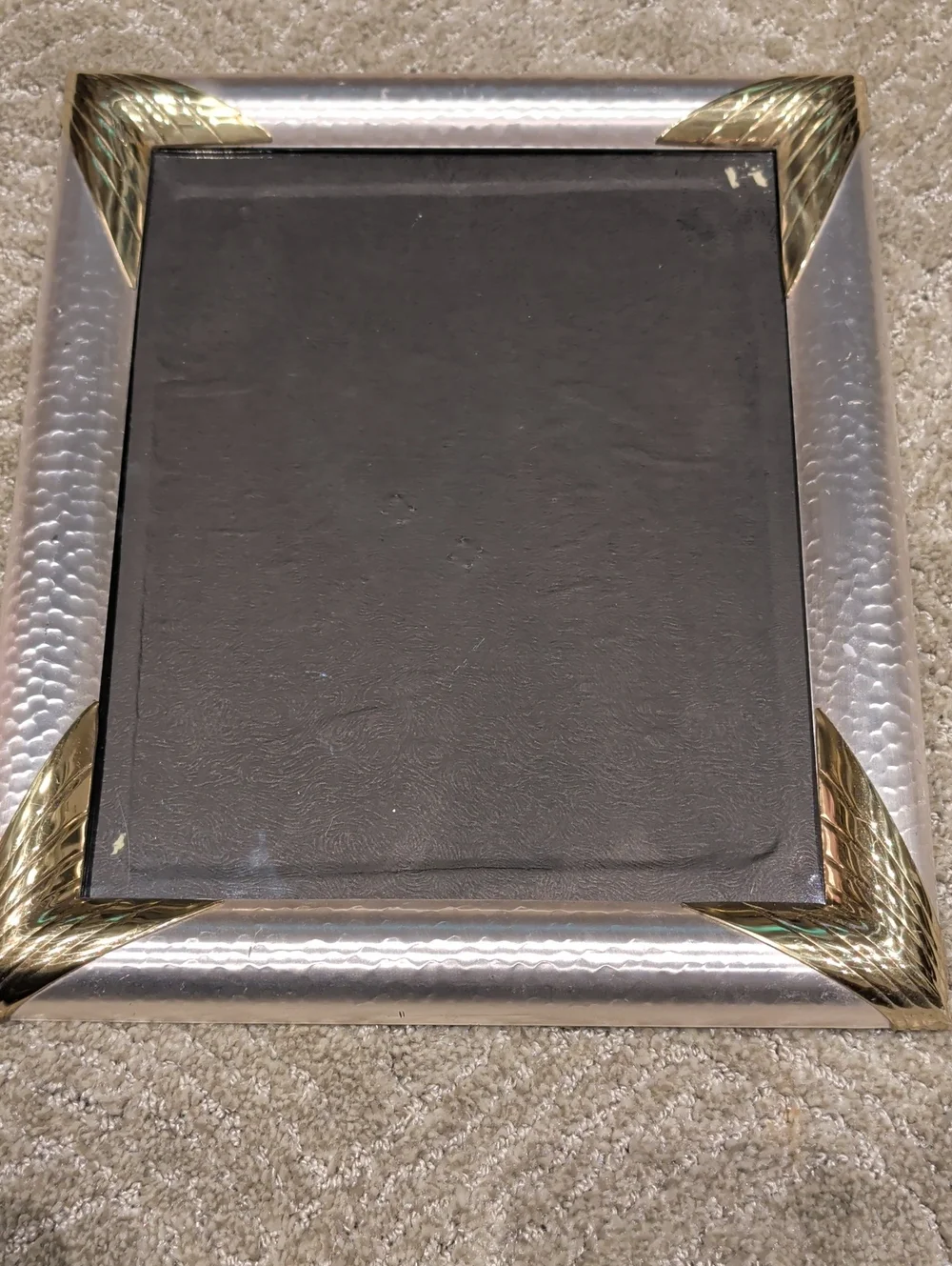 Silver and Gold Hammered Metal Picture Frame - Home Accents